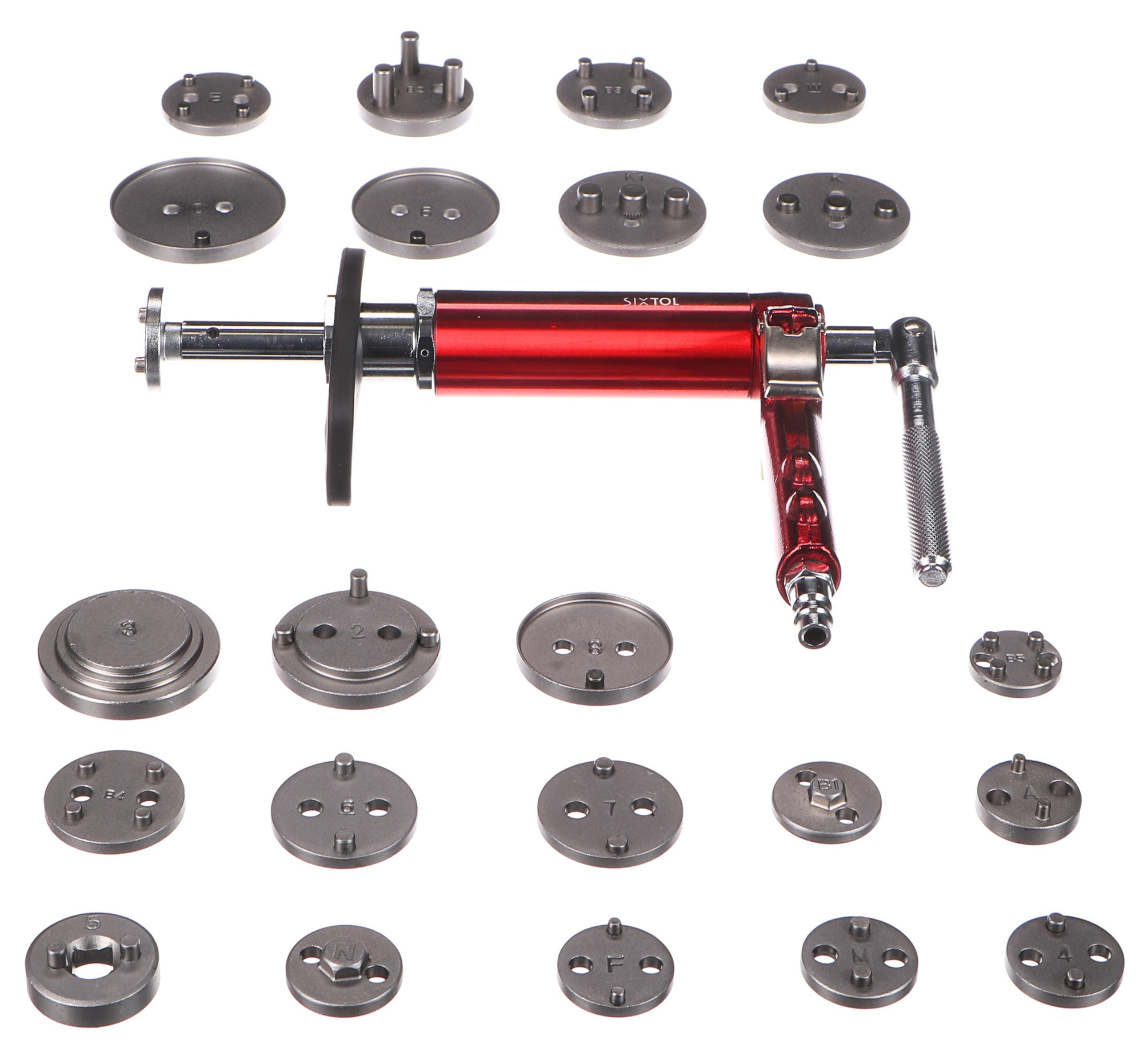 Pneumatikus fékdugattyú-visszatoló MECHANIC BRAKE SET PNEU 23, 23 db-os készlet