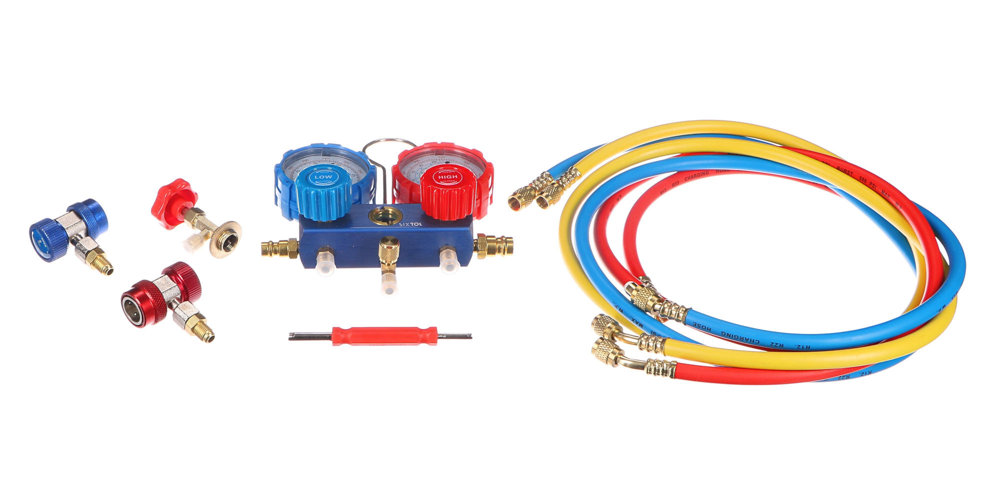 Nyomás- és tömörségmérő készlet autóklímához MECHANIC AC TESTER 1