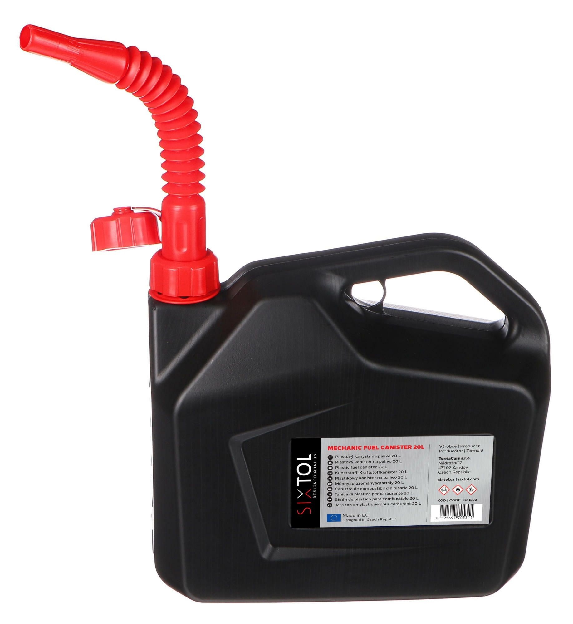 Műanyag kanna MECHANIC FUEL CANISTER 20L, fekete