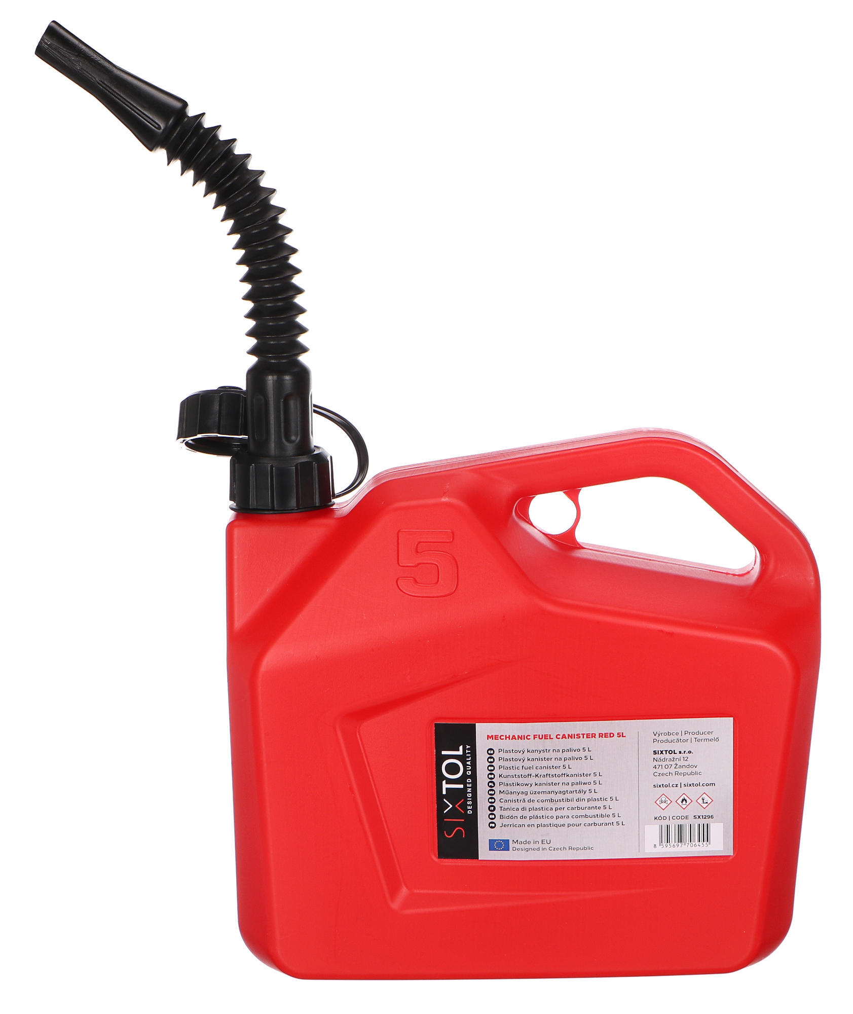 Műanyag kanna MECHANIC FUEL CANISTER RED 5L, piros