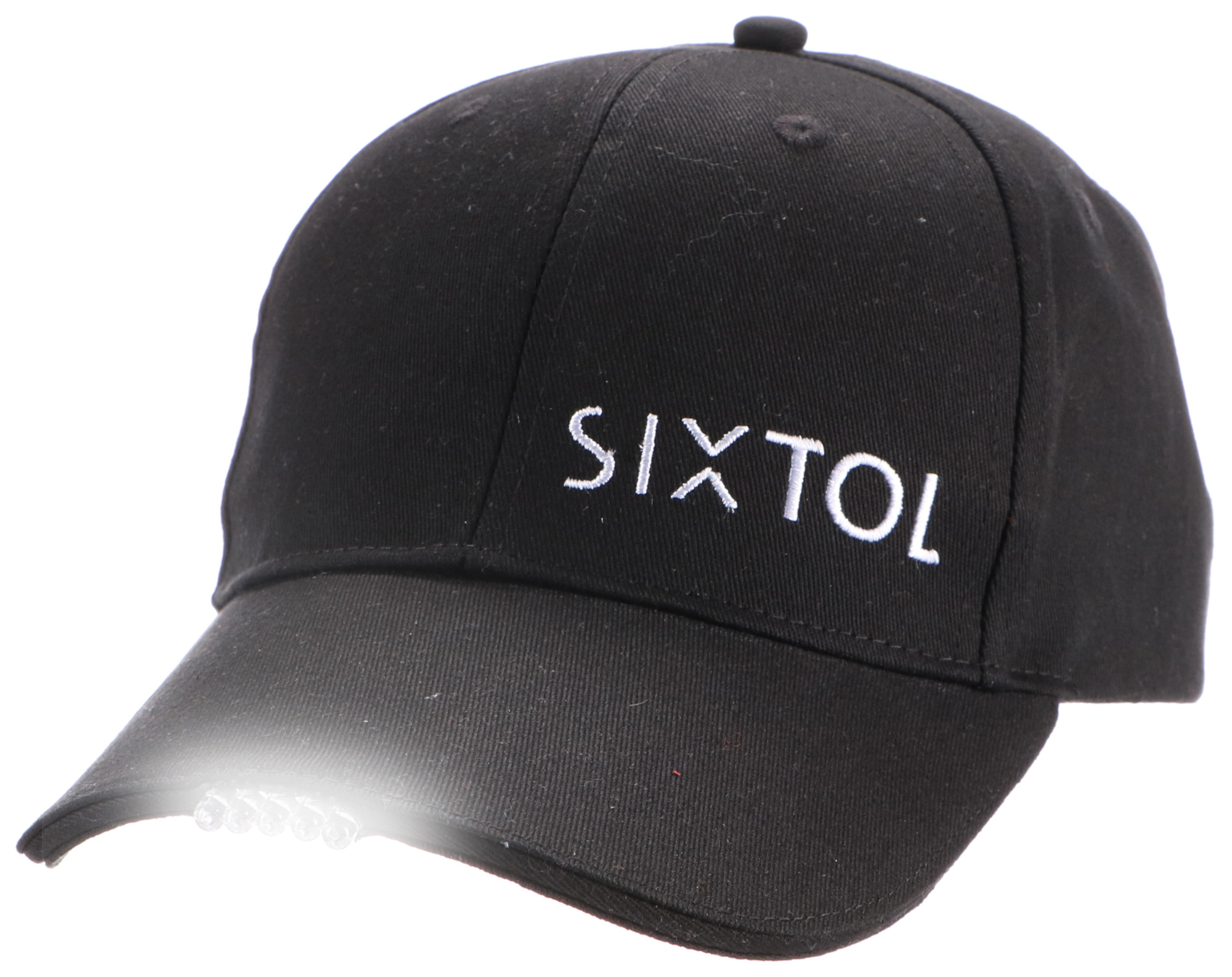 Sapka beépített LED-fénnyel B-CAP 25 lm, újratölthető, USB, univerzális méret, fekete